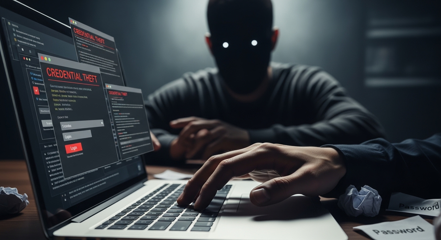 Credential theft illustration