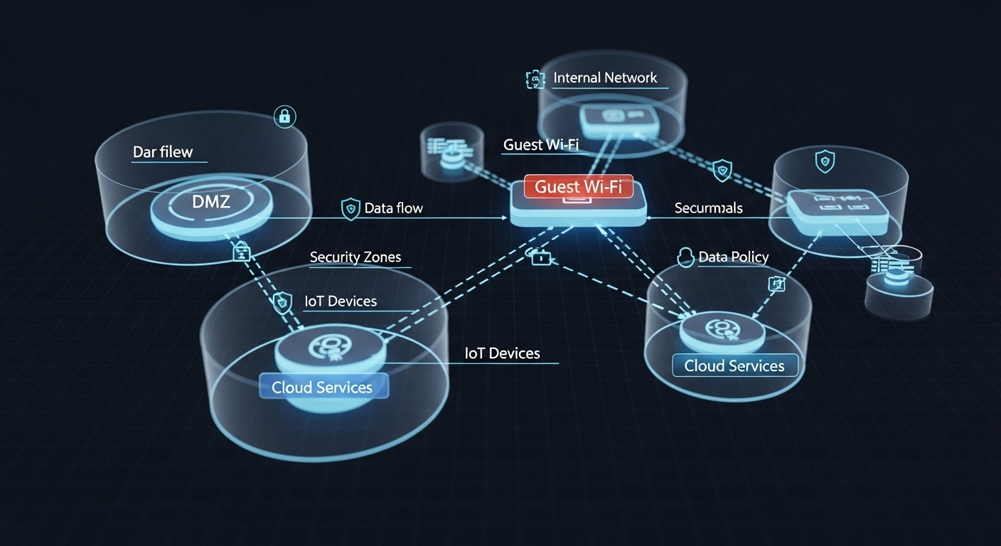 Diagram showing network segmentation for enhanced security.